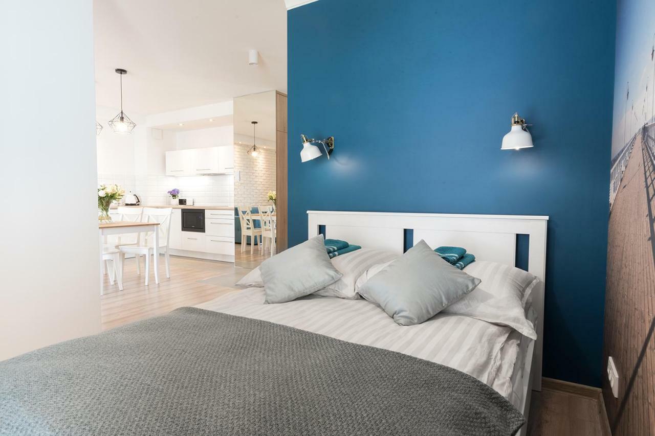 Blue Apartment In Vibrant Heart Of Gdynia Luaran gambar